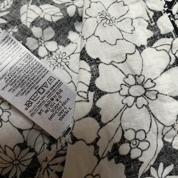 Gap Linen Blend Hawaiian Floral Button Up Size 3 - Picture 6 of 6